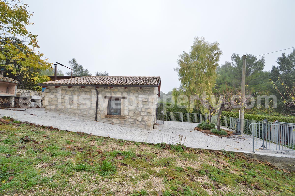 Peaceful Country Oasis for Sale near Mafalda - Molise with Olive Grove - Stone House and Wooden Building