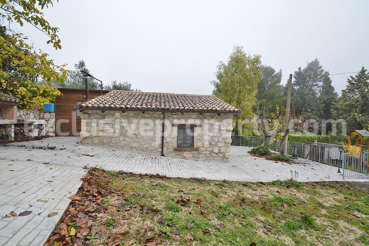 Peaceful Country Oasis for Sale near Mafalda - Molise with Olive Grove - Stone House and Wooden Building