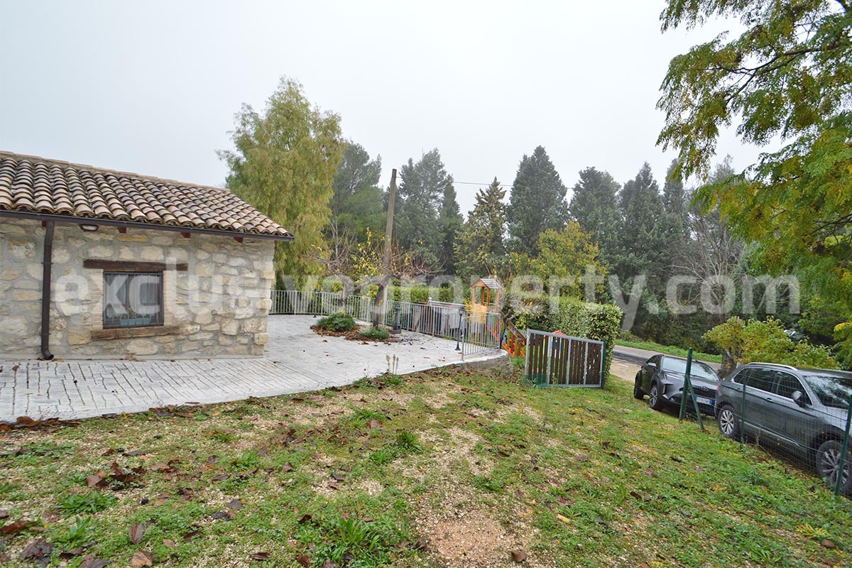 Peaceful Country Oasis for Sale near Mafalda - Molise with Olive Grove - Stone House and Wooden Building
