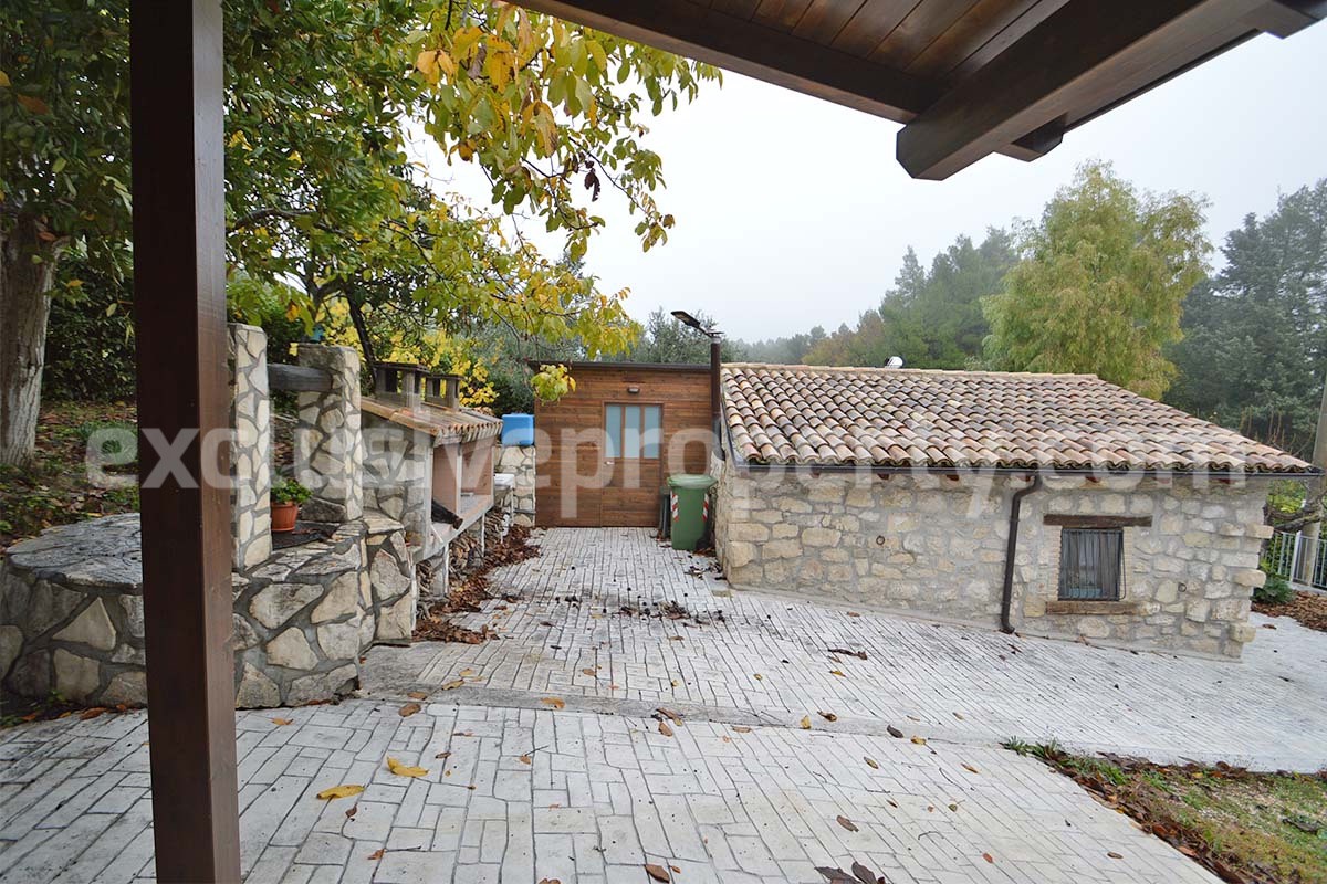Peaceful Country Oasis for Sale near Mafalda - Molise with Olive Grove - Stone House and Wooden Building