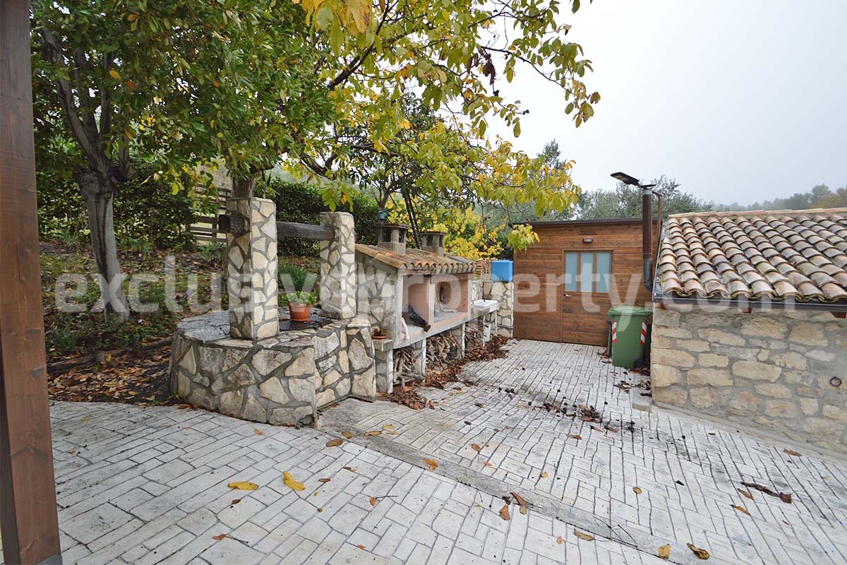 Peaceful Country Oasis for Sale near Mafalda - Molise with Olive Grove - Stone House and Wooden Building