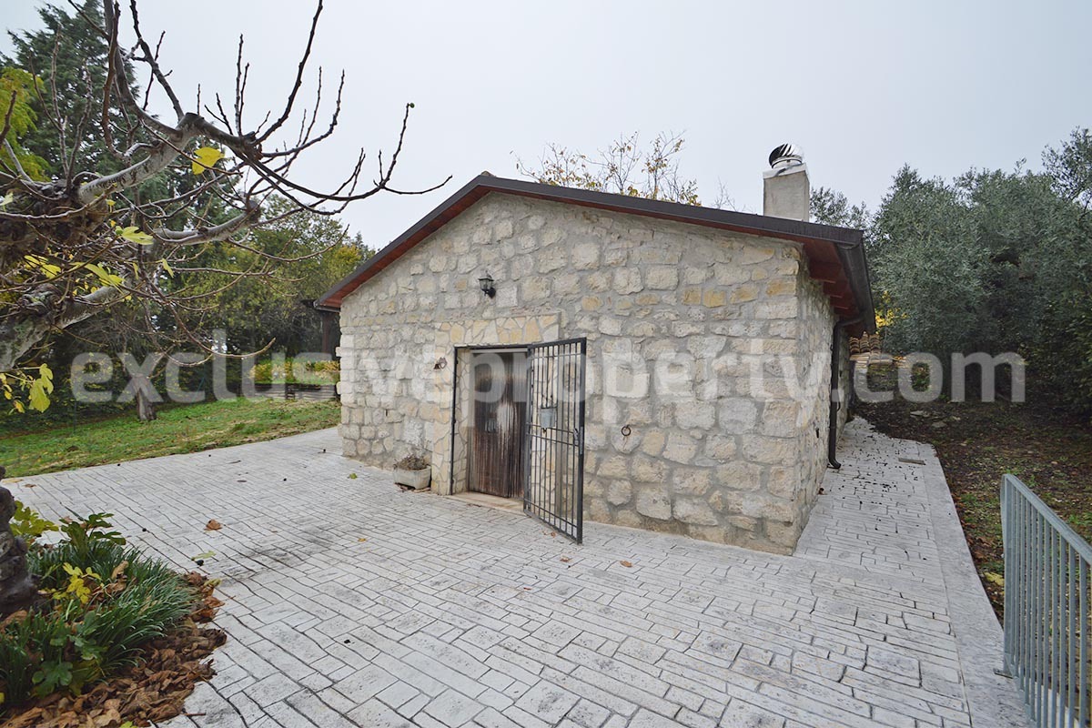 Peaceful Country Oasis for Sale near Mafalda - Molise with Olive Grove - Stone House and Wooden Building