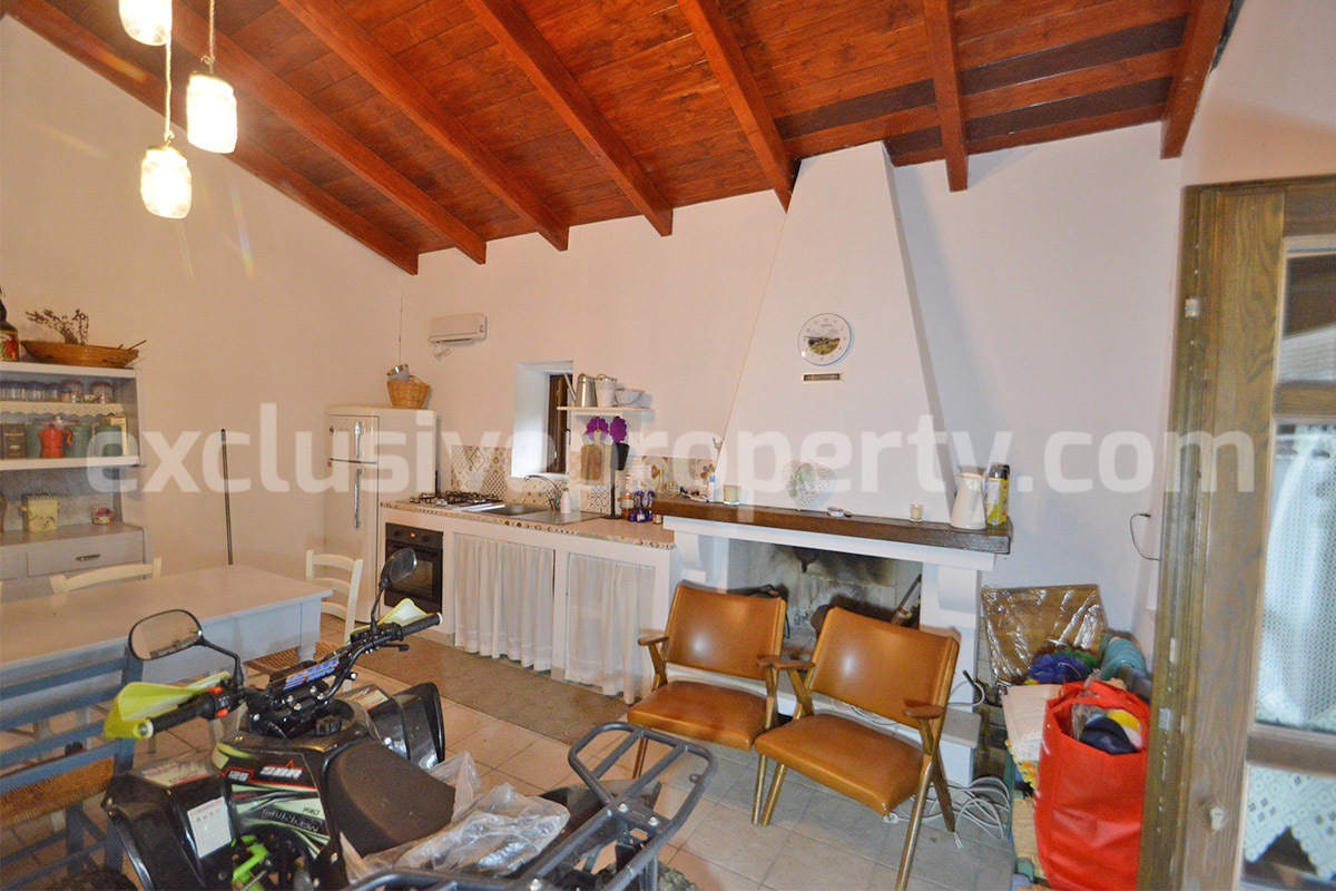 Peaceful Country Oasis for Sale near Mafalda - Molise with Olive Grove - Stone House and Wooden Building