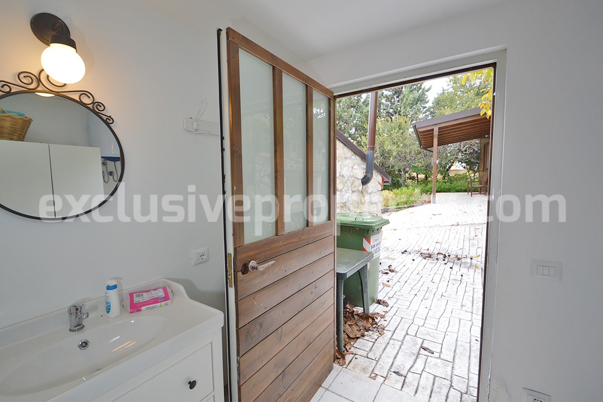 Peaceful Country Oasis for Sale near Mafalda - Molise with Olive Grove - Stone House and Wooden Building