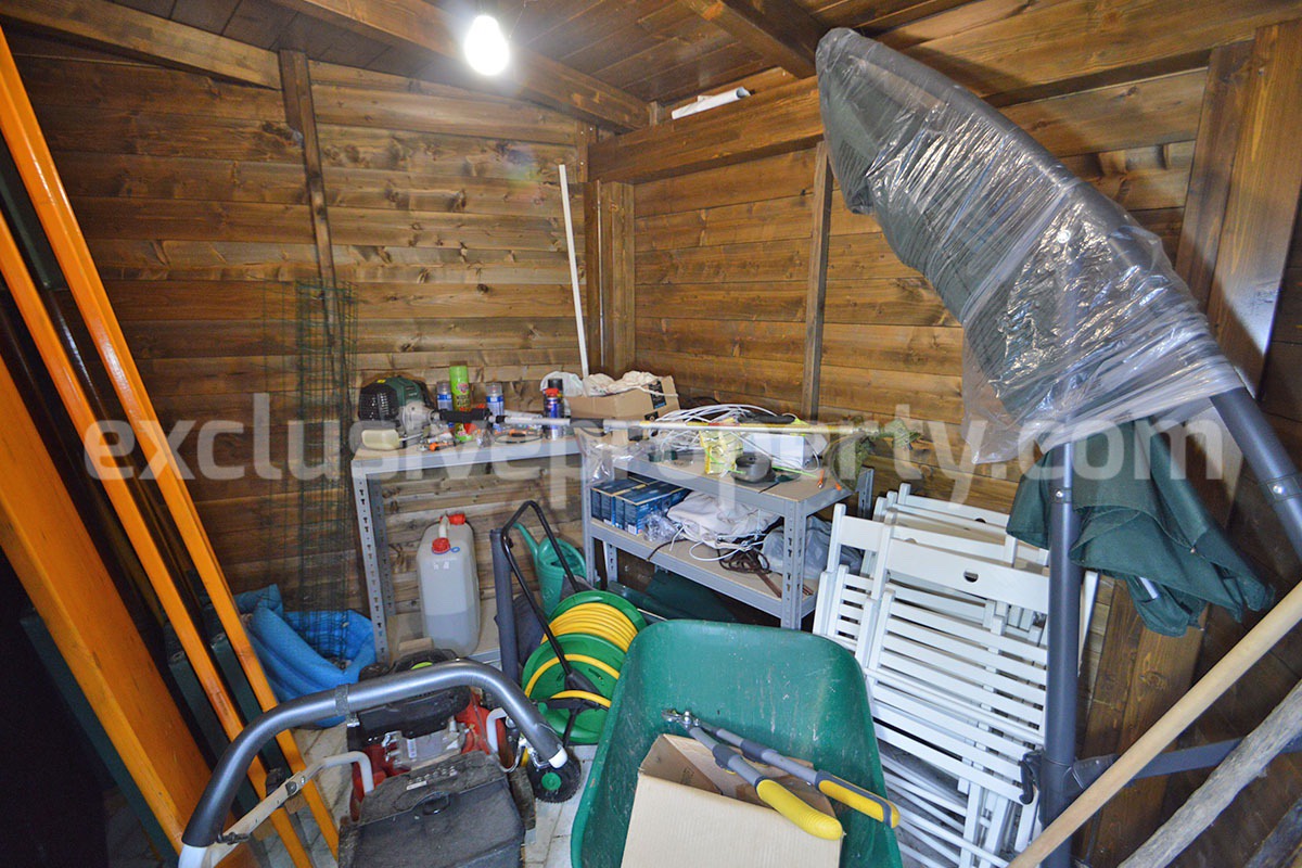 Peaceful Country Oasis for Sale near Mafalda - Molise with Olive Grove - Stone House and Wooden Building