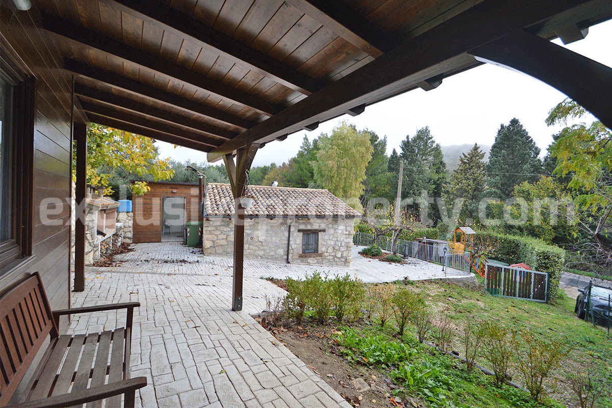 Peaceful Country Oasis for Sale near Mafalda - Molise with Olive Grove - Stone House and Wooden Building