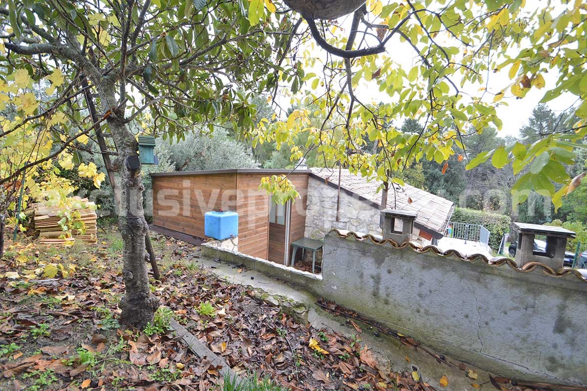 Peaceful Country Oasis for Sale near Mafalda - Molise with Olive Grove - Stone House and Wooden Building