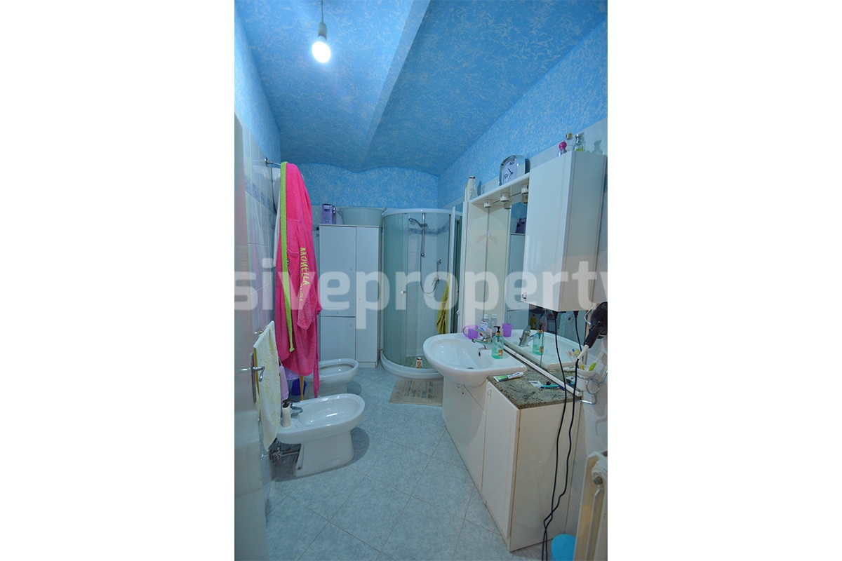 Cozy Stone Townhouse for Sale in Castelguidone in Abruzzo - Move-In Ready with Thermo-Fireplace