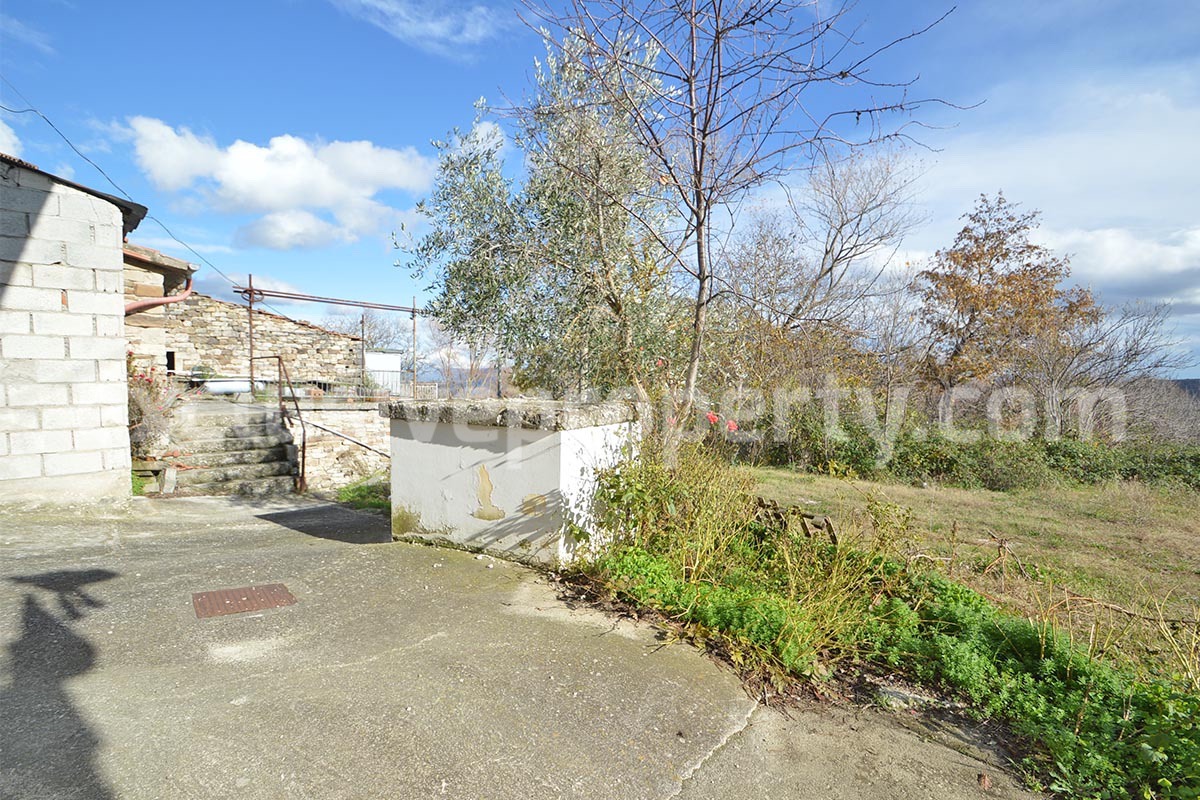 Charming Stone Country House for Sale in Molise - Italy with Land - Fireplace and Panoramic Views