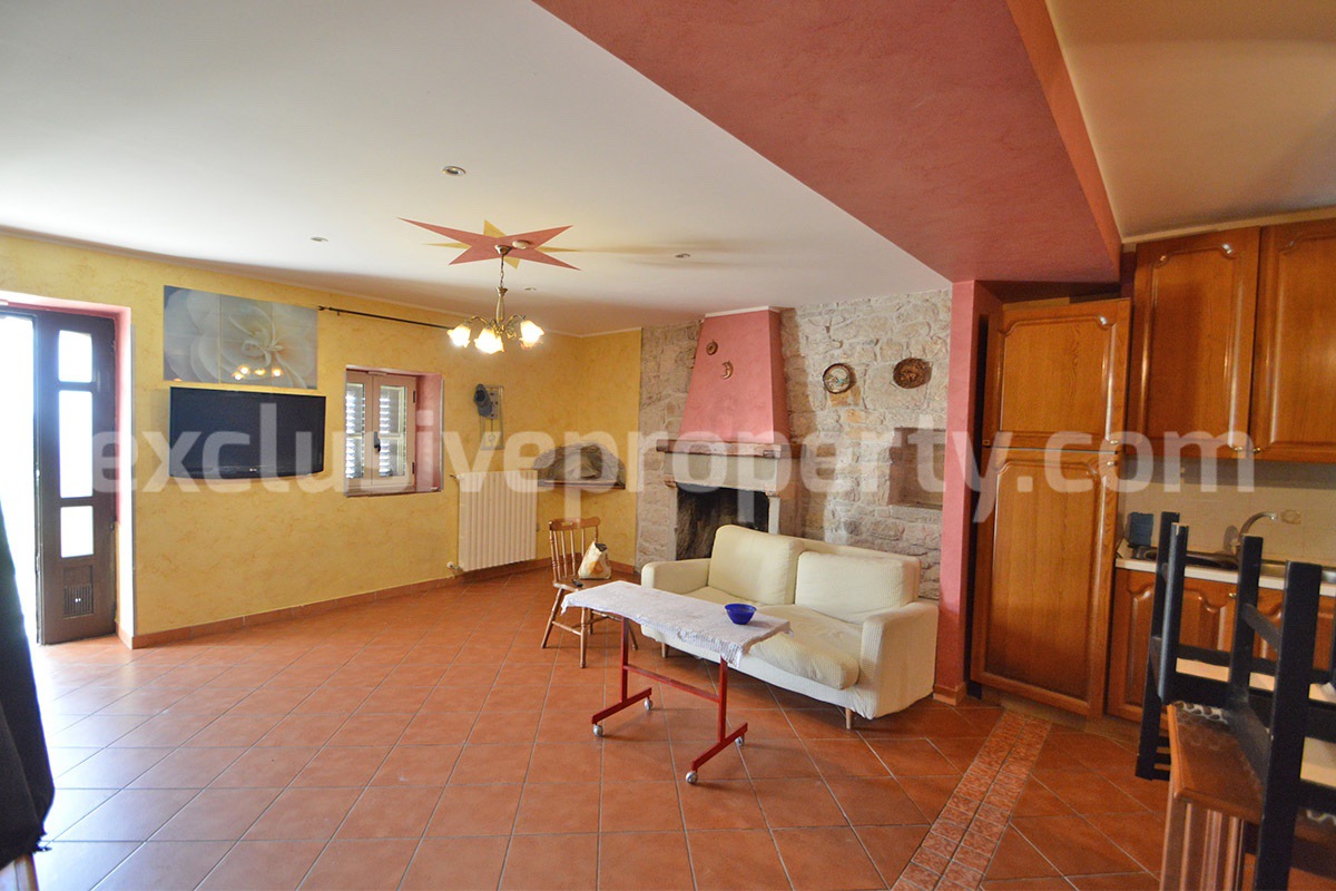Charming Stone Country House for Sale in Molise - Italy with Land - Fireplace and Panoramic Views