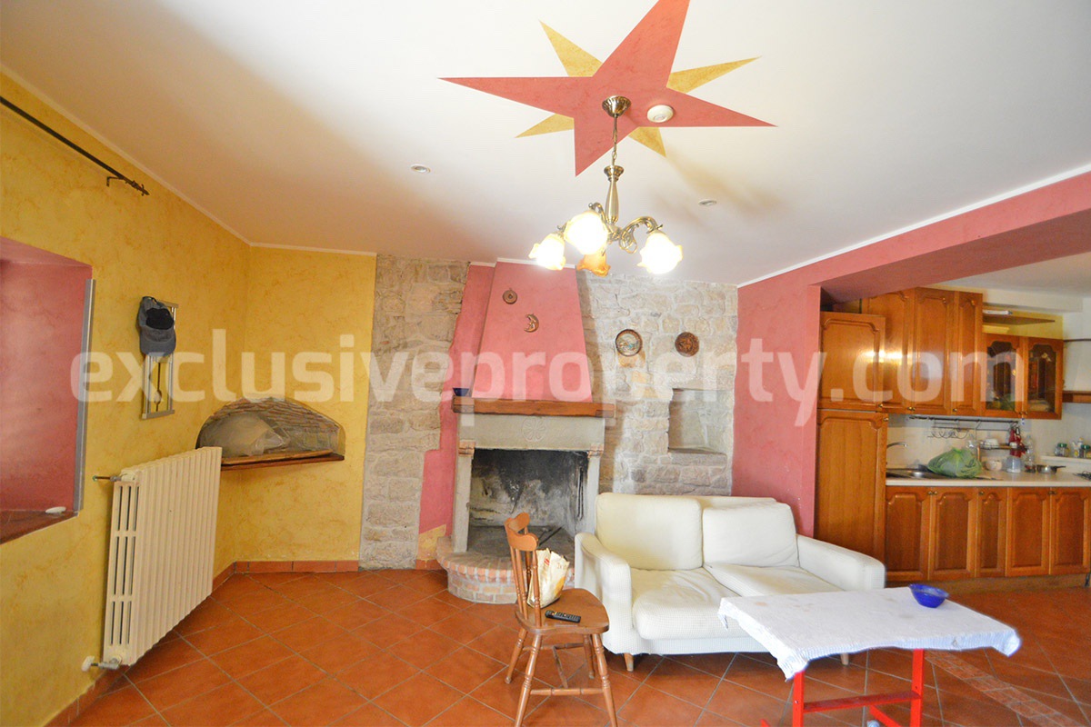 Charming Stone Country House for Sale in Molise - Italy with Land - Fireplace and Panoramic Views