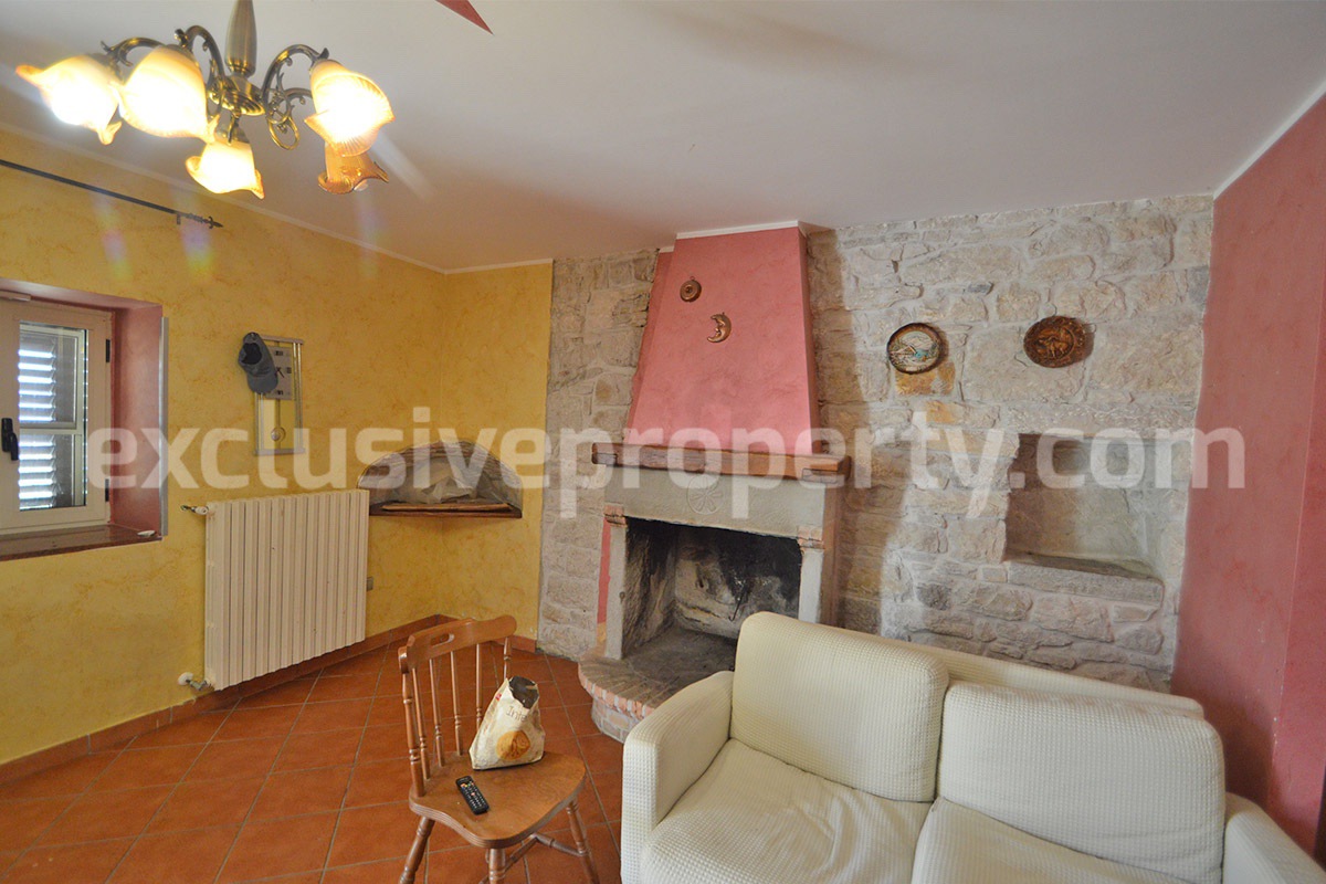 Charming Stone Country House for Sale in Molise - Italy with Land - Fireplace and Panoramic Views