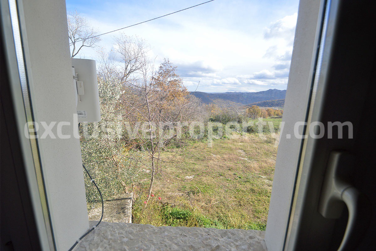 Charming Stone Country House for Sale in Molise - Italy with Land - Fireplace and Panoramic Views