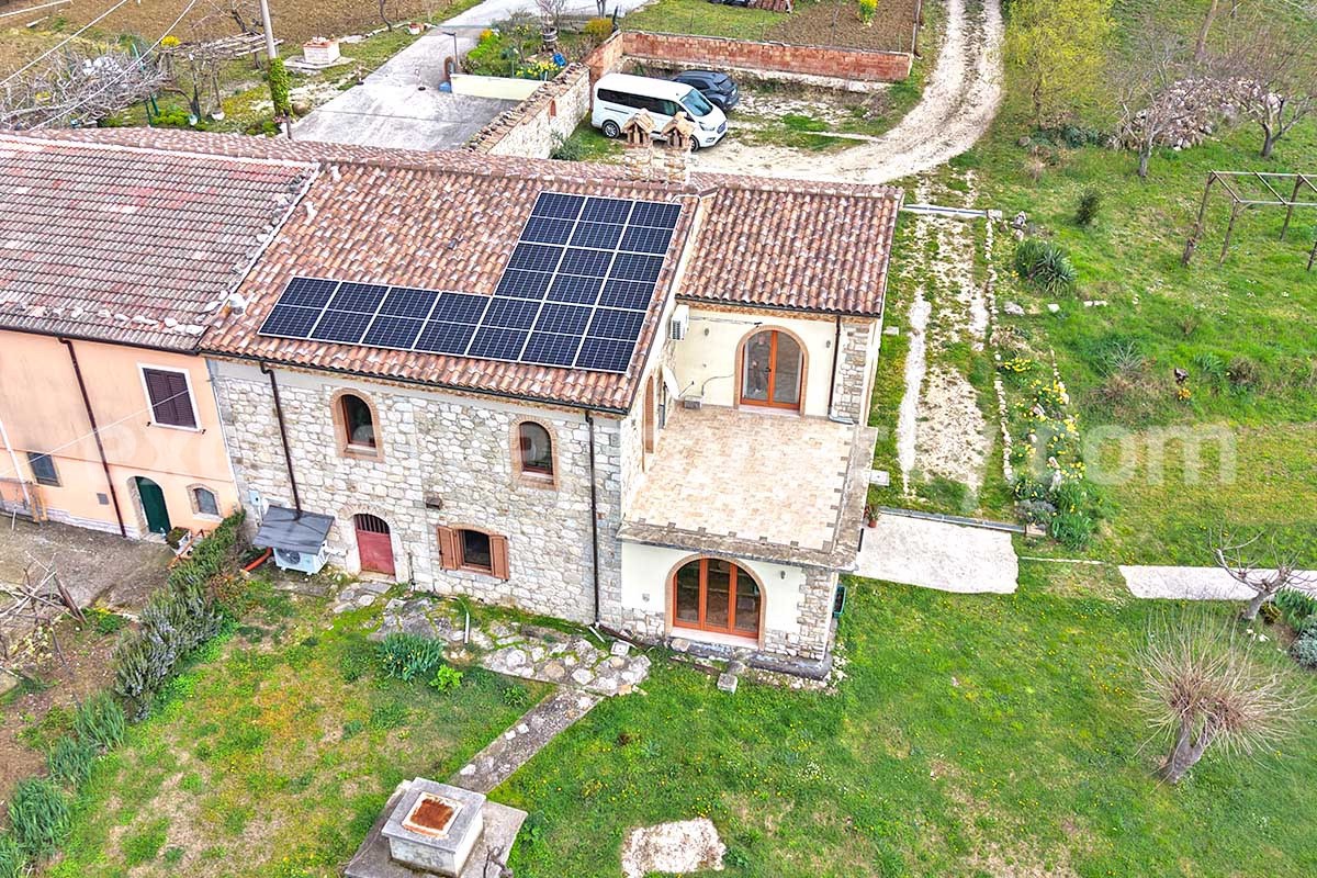 Stone Country House for Sale in Busso - Molise - Italy - Renovated Property with Guesthouse - Land and Terrace