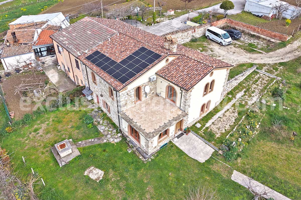 Stone Country House for Sale in Busso - Molise - Italy - Renovated Property with Guesthouse - Land and Terrace