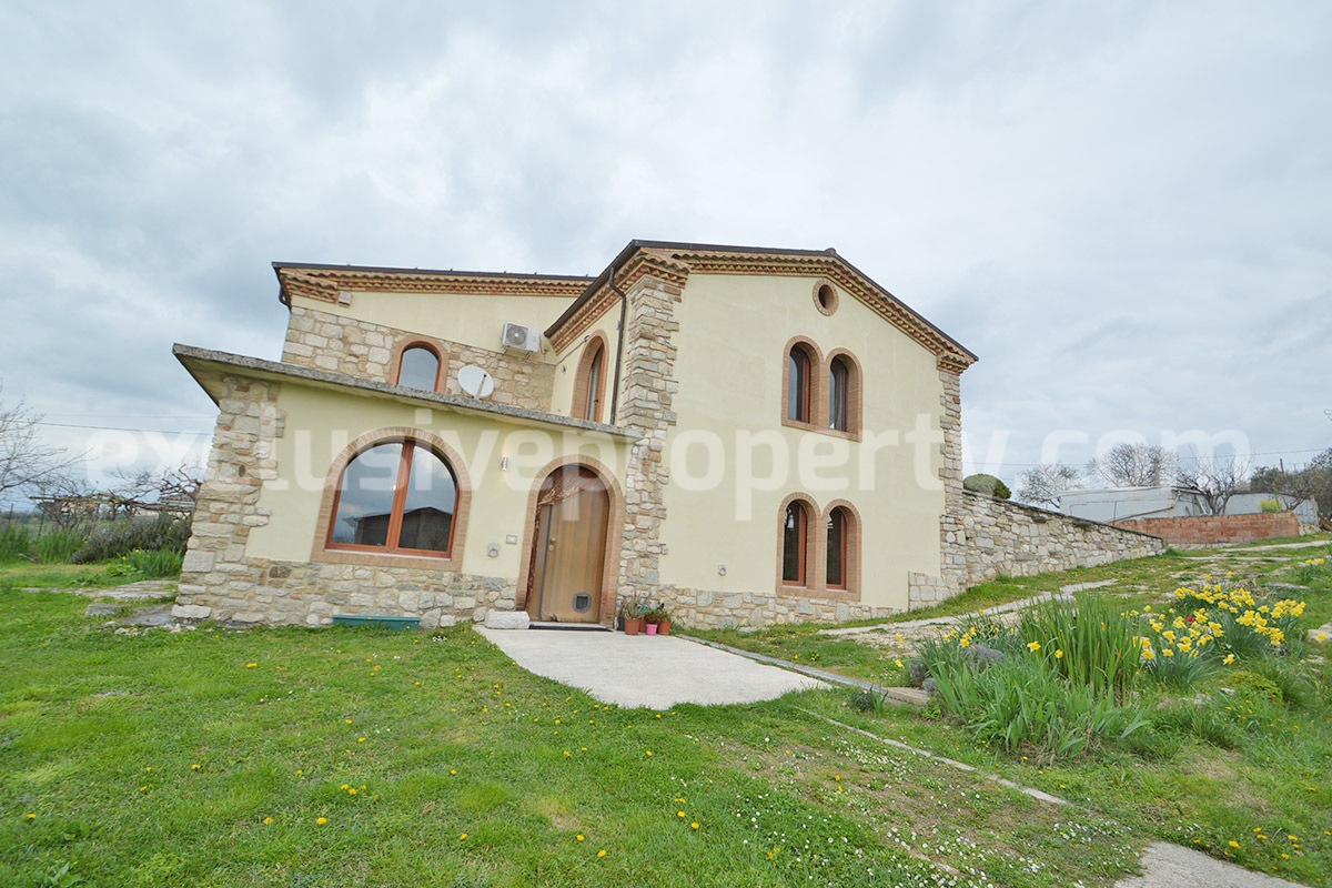 Stone Country House for Sale in Busso - Molise - Italy - Renovated Property with Guesthouse - Land and Terrace