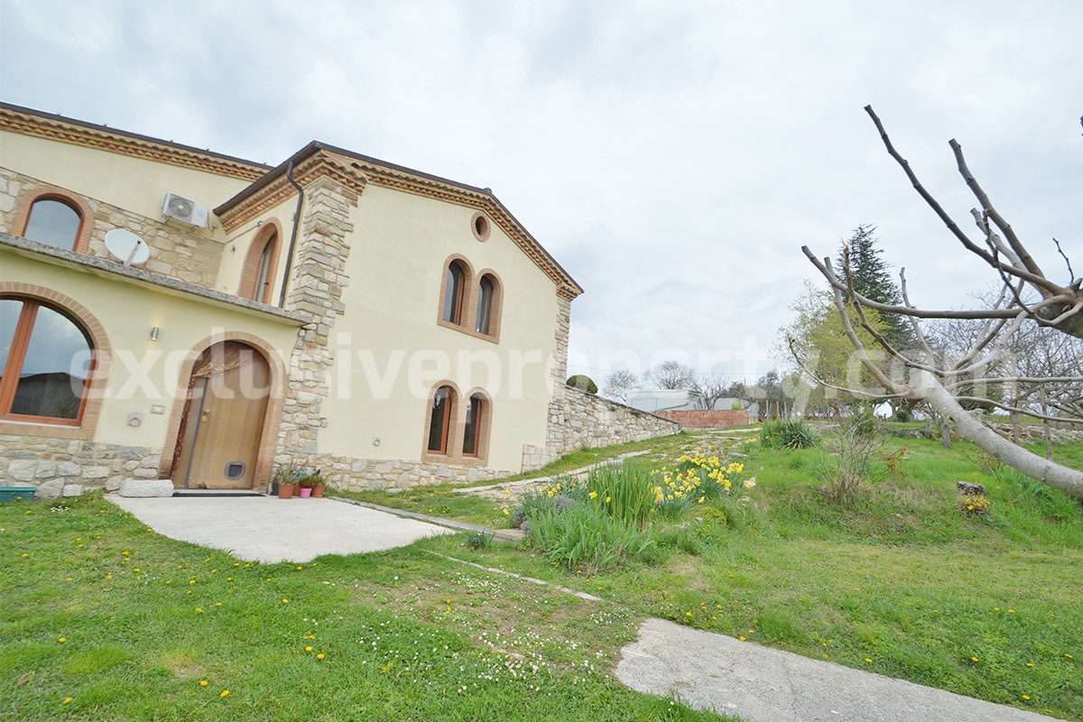 Stone Country House for Sale in Busso - Molise - Italy - Renovated Property with Guesthouse - Land and Terrace