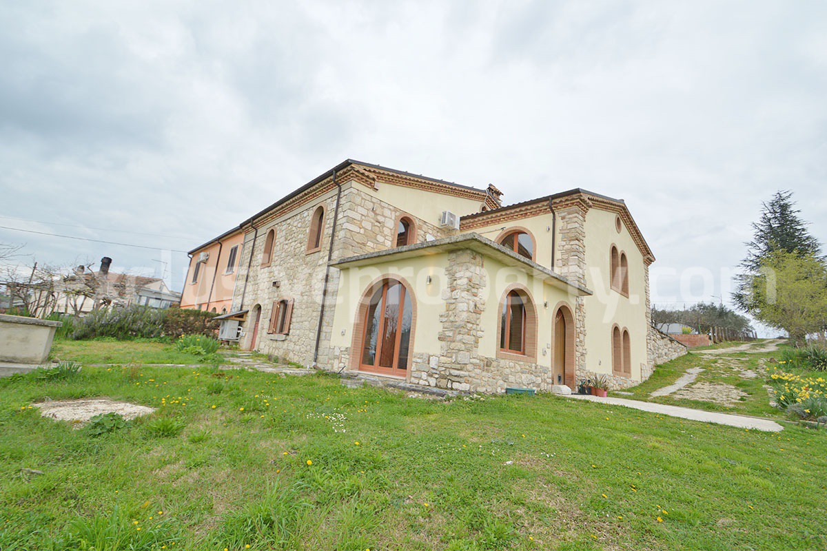 Stone Country House for Sale in Busso - Molise - Italy - Renovated Property with Guesthouse - Land and Terrace