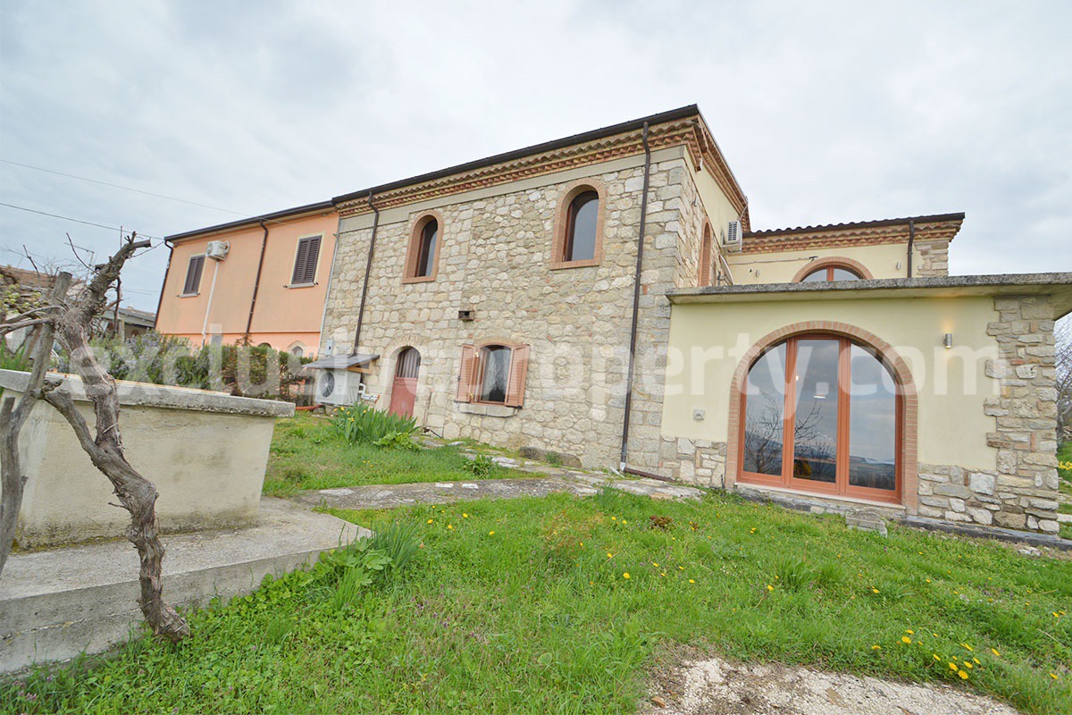 Stone Country House for Sale in Busso - Molise - Italy - Renovated Property with Guesthouse - Land and Terrace