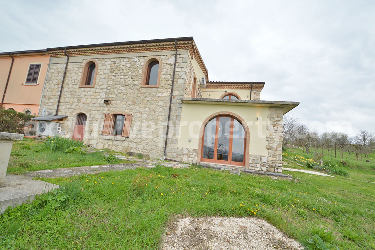 Stone Country House for Sale in Busso - Molise - Italy - Renovated Property with Guesthouse - Land and Terrace