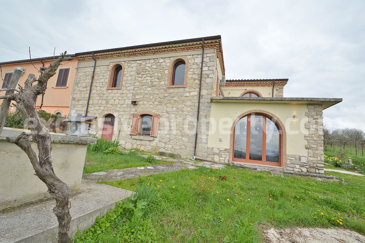 Stone Country House for Sale in Busso - Molise - Italy - Renovated Property with Guesthouse - Land and Terrace