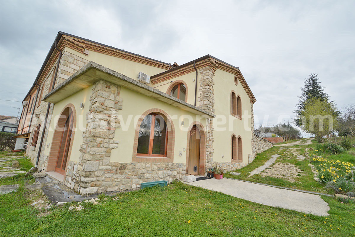 Stone Country House for Sale in Busso - Molise - Italy - Renovated Property with Guesthouse - Land and Terrace