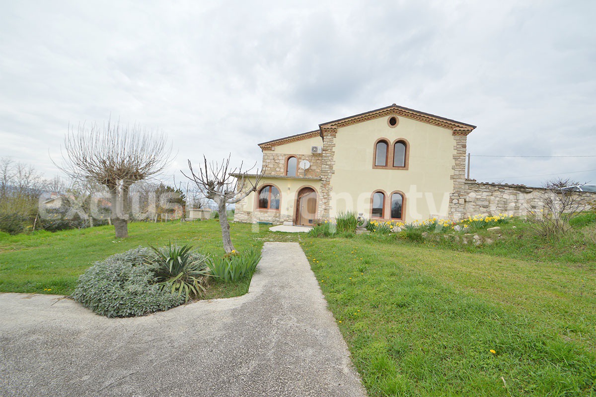 Stone Country House for Sale in Busso - Molise - Italy - Renovated Property with Guesthouse - Land and Terrace