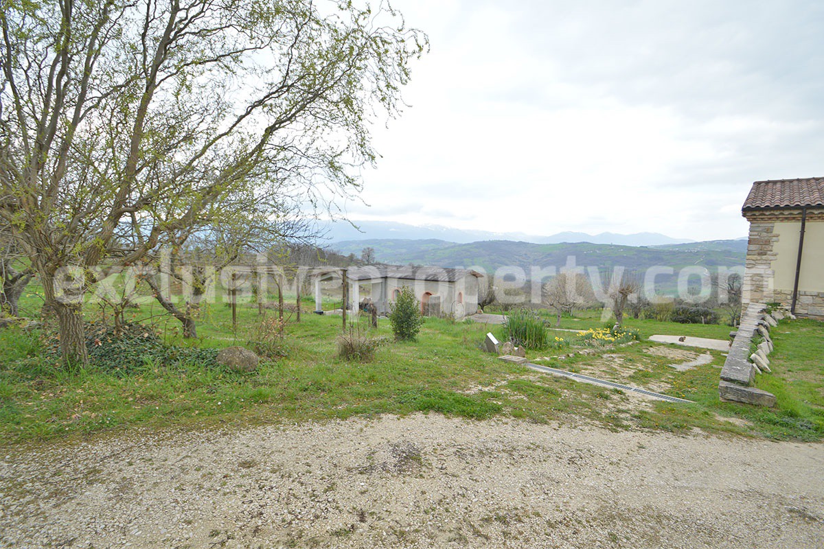 Stone Country House for Sale in Busso - Molise - Italy - Renovated Property with Guesthouse - Land and Terrace