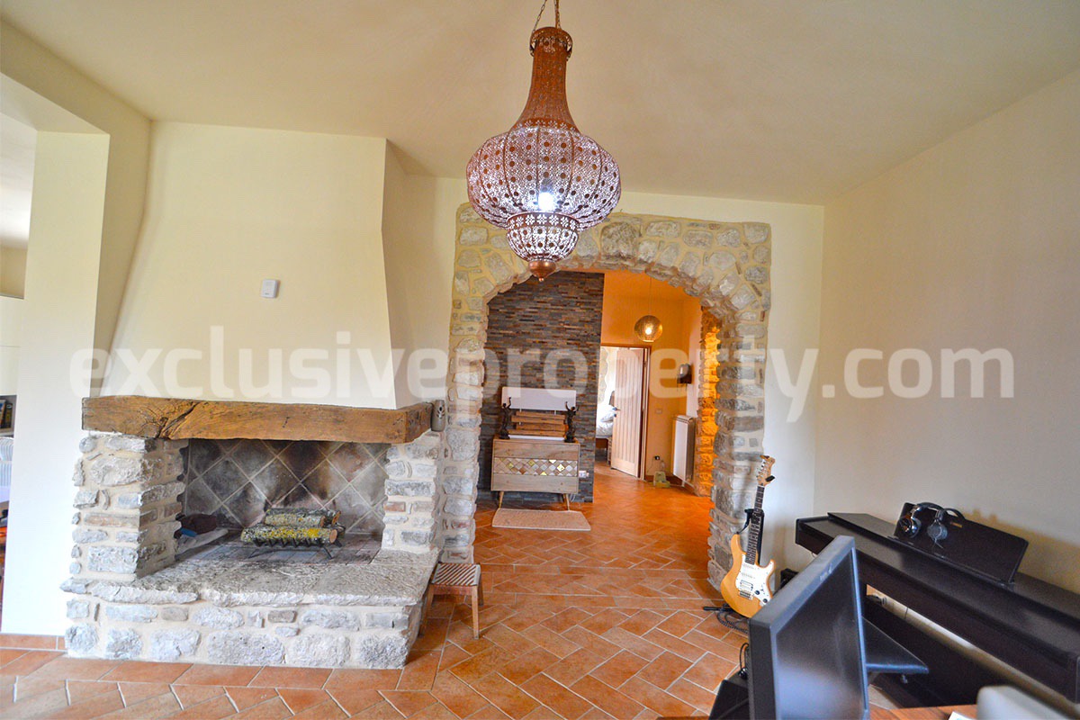 Stone Country House for Sale in Busso - Molise - Italy - Renovated Property with Guesthouse - Land and Terrace