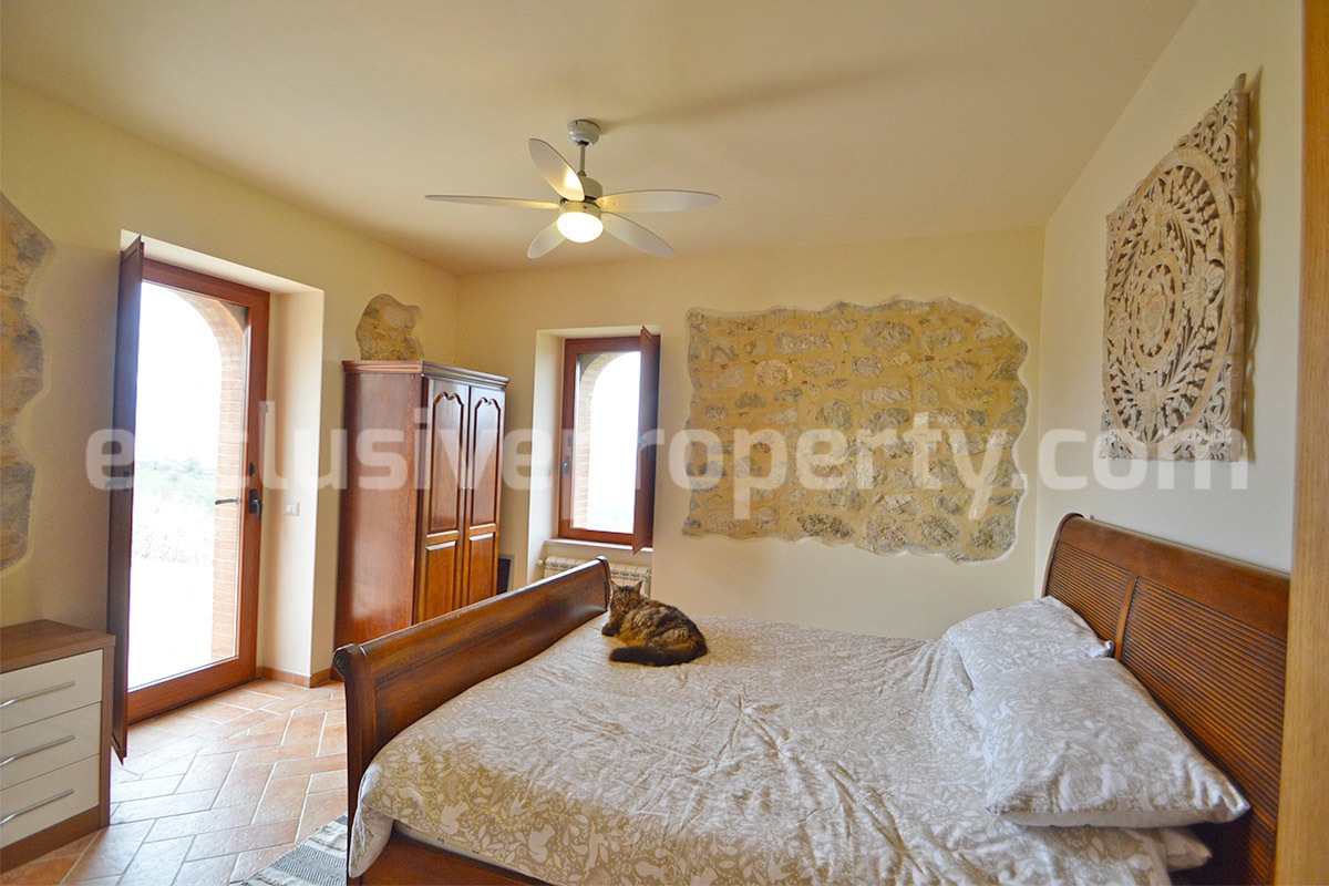 Stone Country House for Sale in Busso - Molise - Italy - Renovated Property with Guesthouse - Land and Terrace