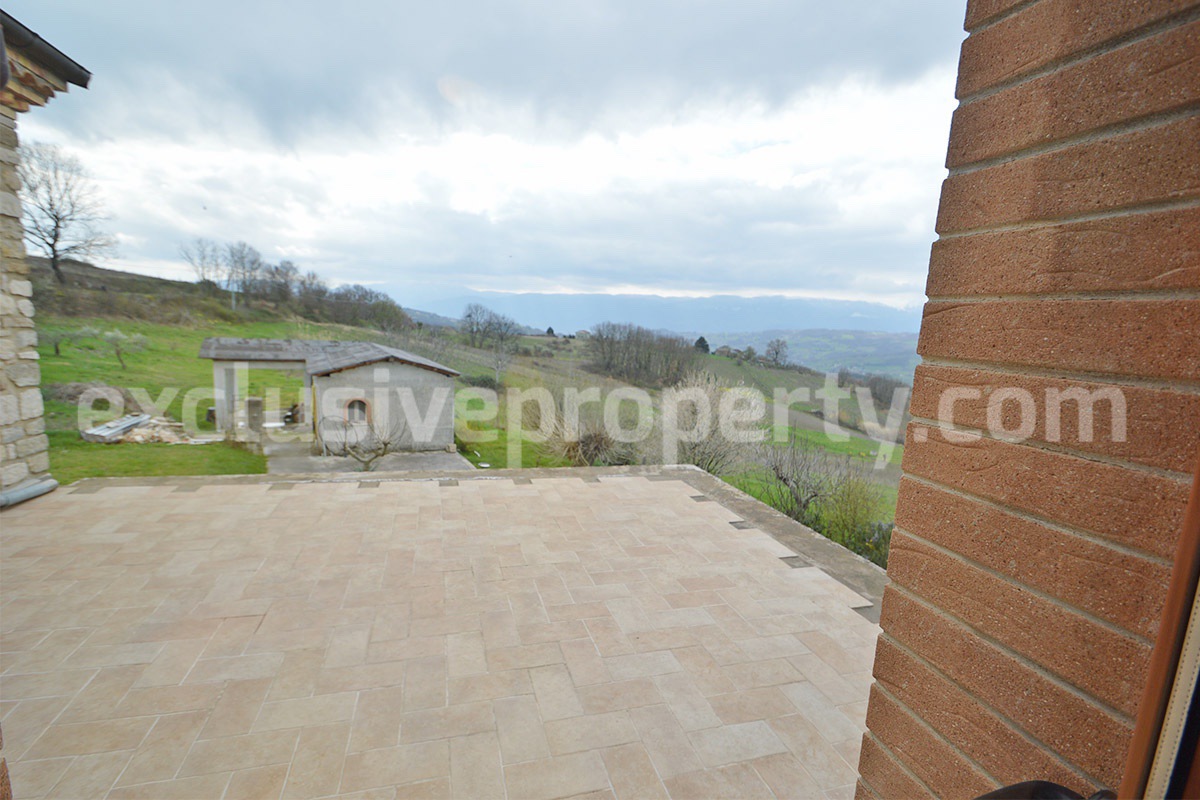 Stone Country House for Sale in Busso - Molise - Italy - Renovated Property with Guesthouse - Land and Terrace