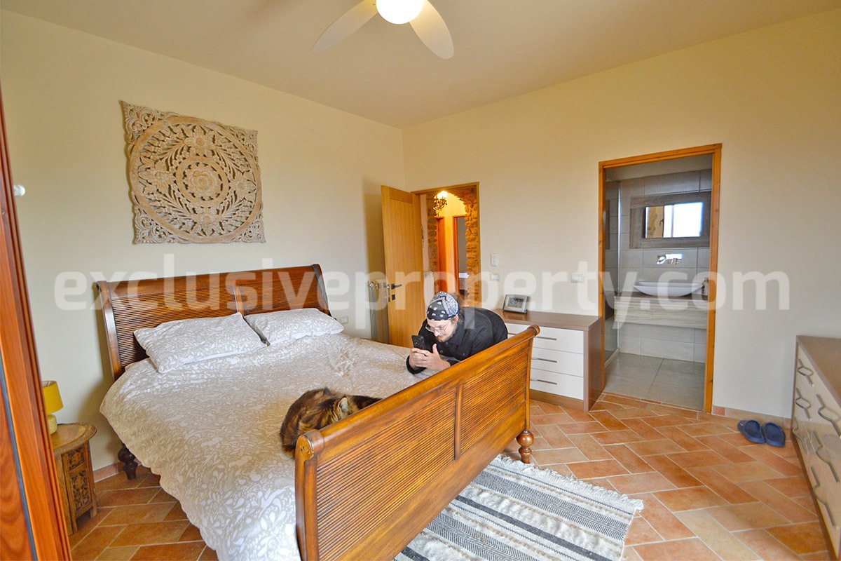 Stone Country House for Sale in Busso - Molise - Italy - Renovated Property with Guesthouse - Land and Terrace