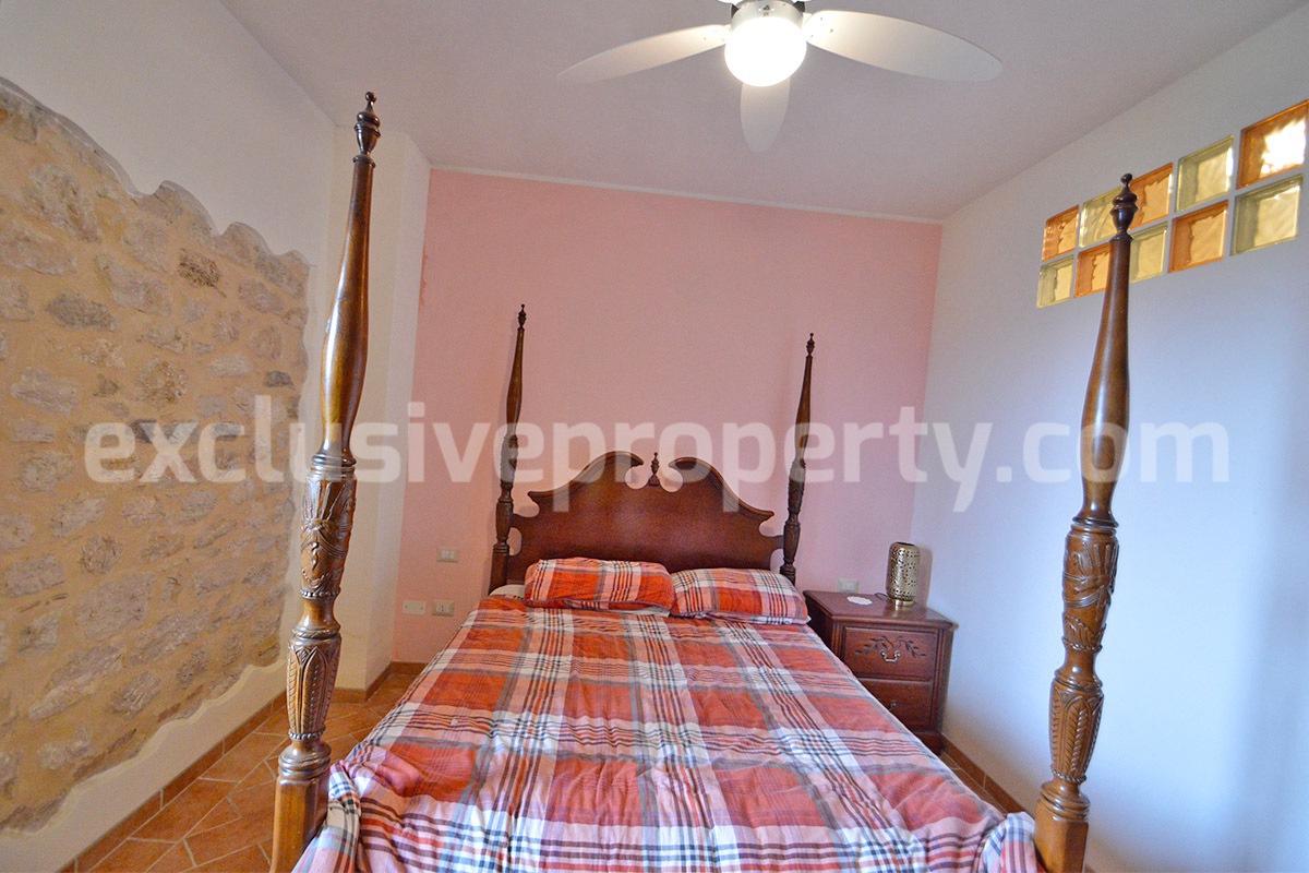 Stone Country House for Sale in Busso - Molise - Italy - Renovated Property with Guesthouse - Land and Terrace