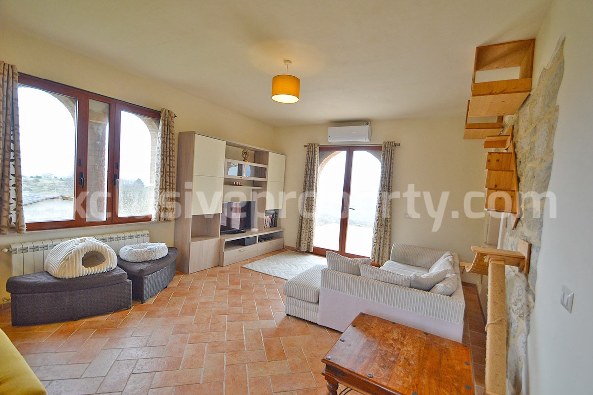 Stone Country House for Sale in Busso - Molise - Italy - Renovated Property with Guesthouse - Land and Terrace