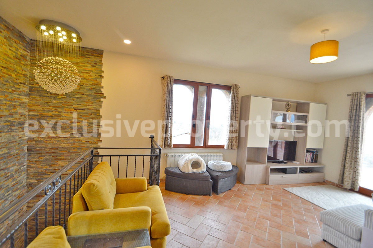 Stone Country House for Sale in Busso - Molise - Italy - Renovated Property with Guesthouse - Land and Terrace