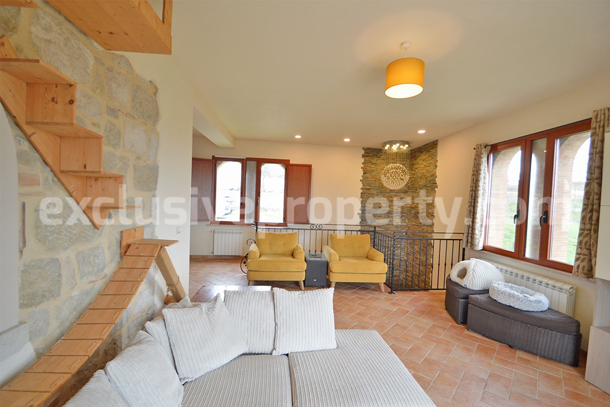 Stone Country House for Sale in Busso - Molise - Italy - Renovated Property with Guesthouse - Land and Terrace