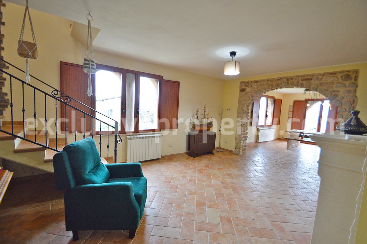 Stone Country House for Sale in Busso - Molise - Italy - Renovated Property with Guesthouse - Land and Terrace