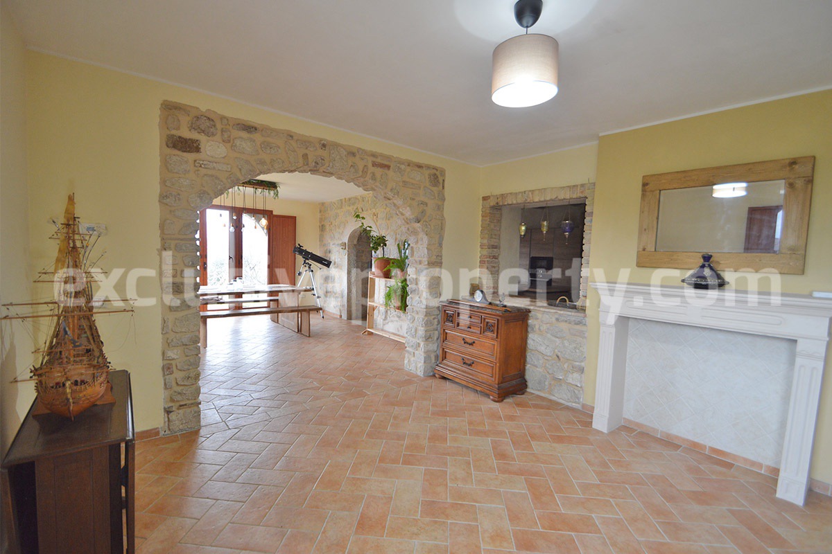 Stone Country House for Sale in Busso - Molise - Italy - Renovated Property with Guesthouse - Land and Terrace