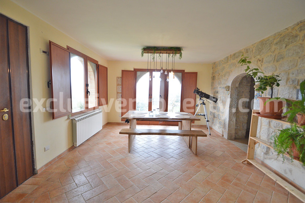 Stone Country House for Sale in Busso - Molise - Italy - Renovated Property with Guesthouse - Land and Terrace