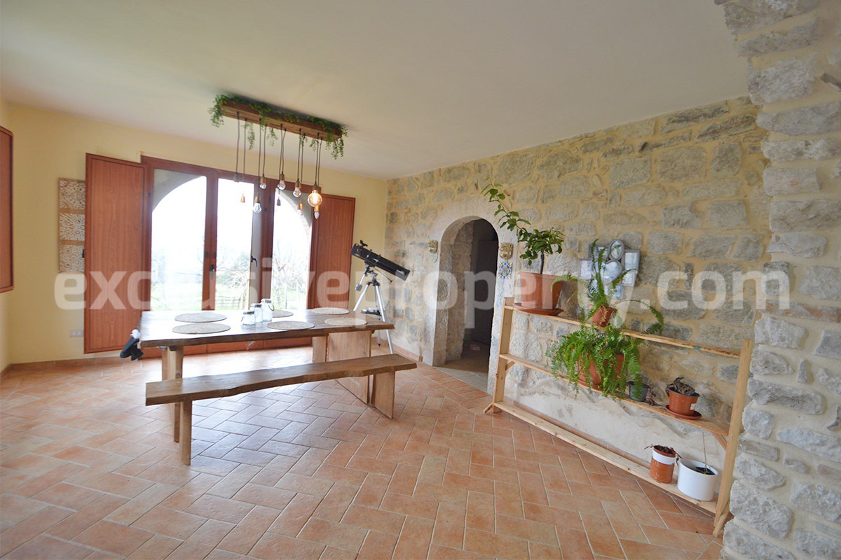 Stone Country House for Sale in Busso - Molise - Italy - Renovated Property with Guesthouse - Land and Terrace