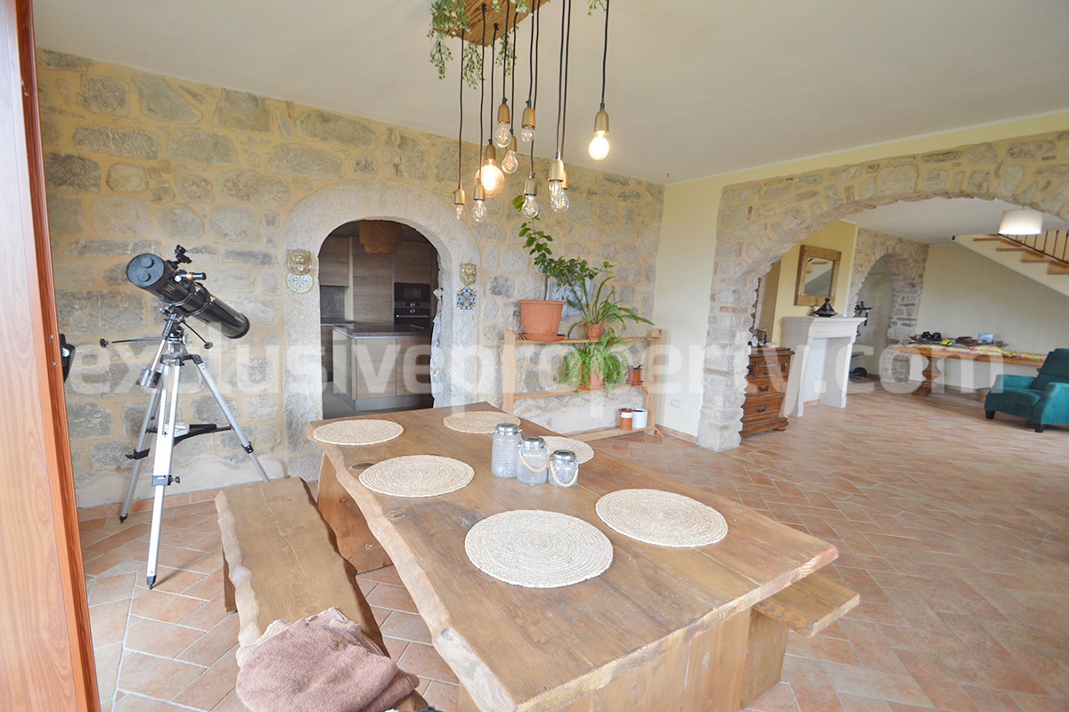 Stone Country House for Sale in Busso - Molise - Italy - Renovated Property with Guesthouse - Land and Terrace