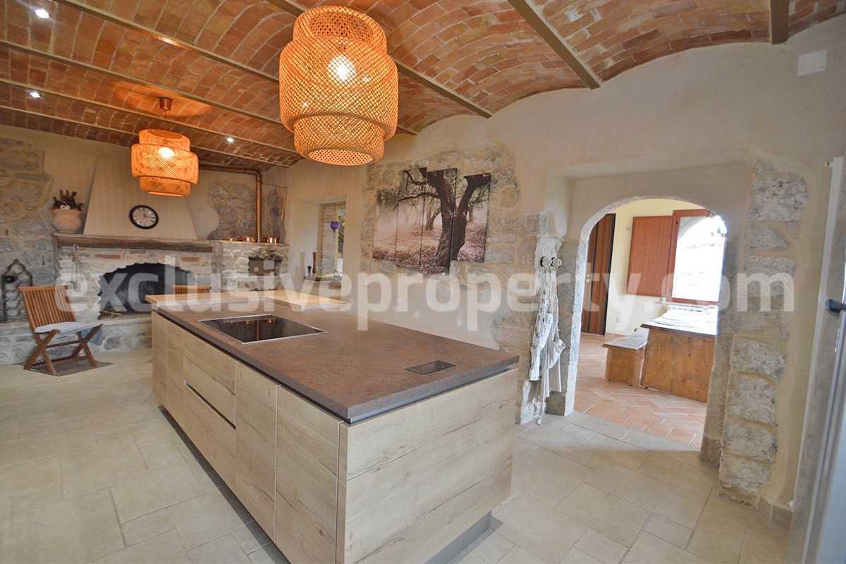 Stone Country House for Sale in Busso - Molise - Italy - Renovated Property with Guesthouse - Land and Terrace