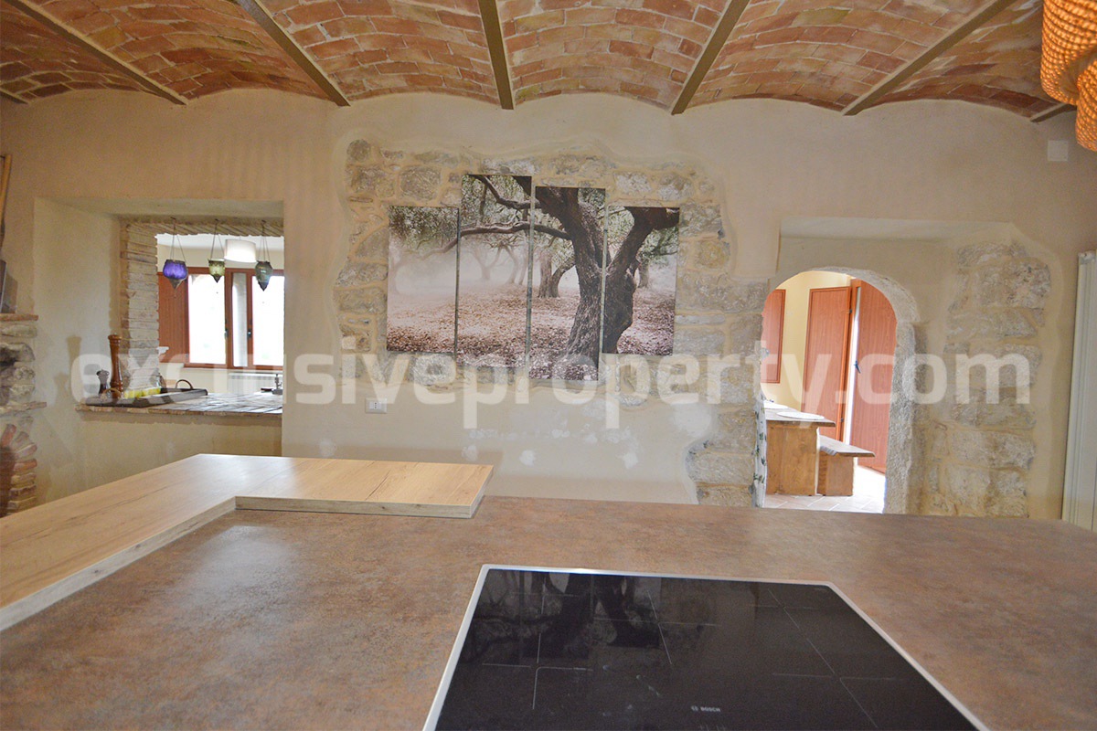 Stone Country House for Sale in Busso - Molise - Italy - Renovated Property with Guesthouse - Land and Terrace