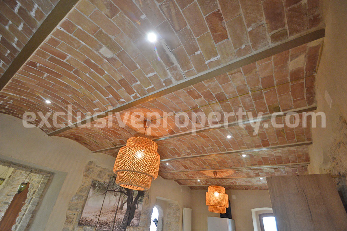 Stone Country House for Sale in Busso - Molise - Italy - Renovated Property with Guesthouse - Land and Terrace
