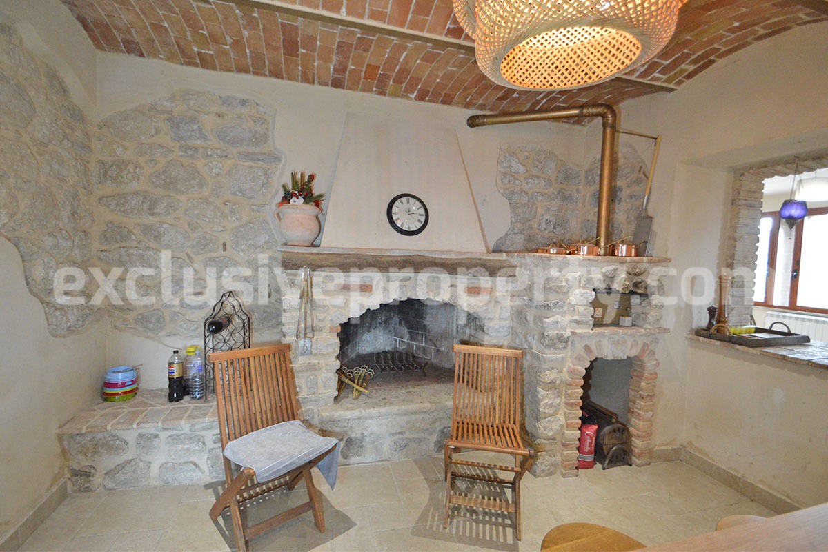Stone Country House for Sale in Busso - Molise - Italy - Renovated Property with Guesthouse - Land and Terrace