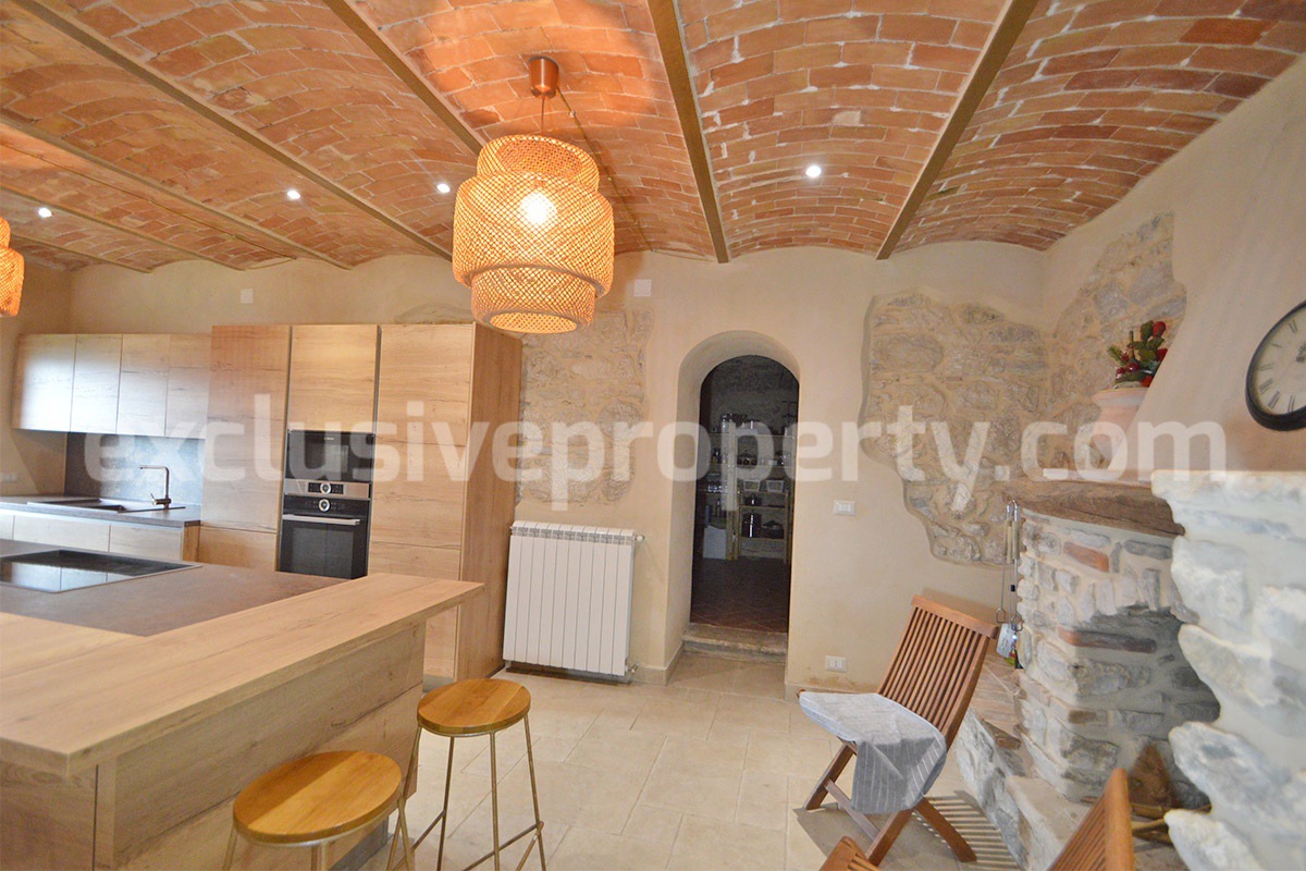 Stone Country House for Sale in Busso - Molise - Italy - Renovated Property with Guesthouse - Land and Terrace
