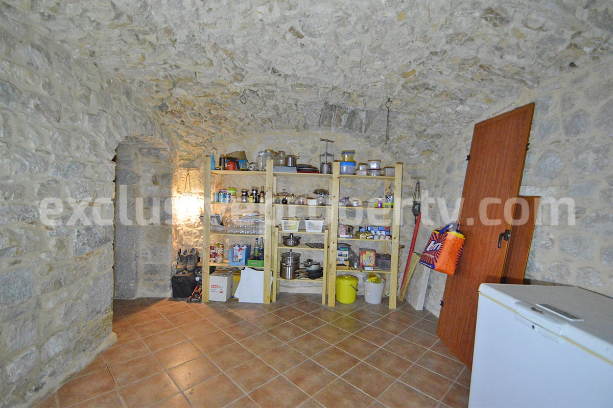 Stone Country House for Sale in Busso - Molise - Italy - Renovated Property with Guesthouse - Land and Terrace