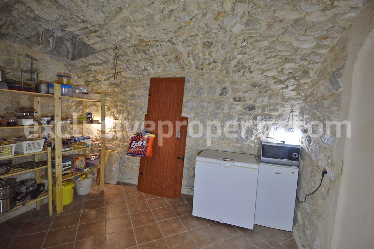 Stone Country House for Sale in Busso - Molise - Italy - Renovated Property with Guesthouse - Land and Terrace