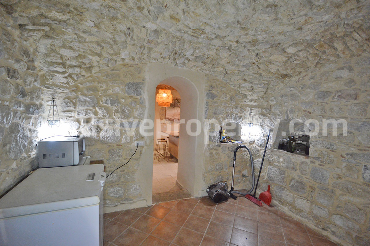 Stone Country House for Sale in Busso - Molise - Italy - Renovated Property with Guesthouse - Land and Terrace