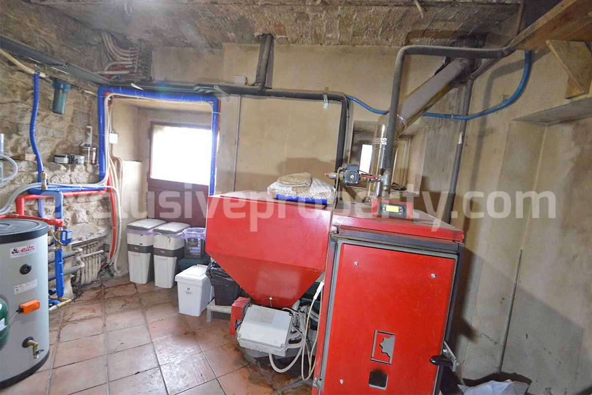 Stone Country House for Sale in Busso - Molise - Italy - Renovated Property with Guesthouse - Land and Terrace